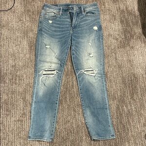 American Eagle Outfitters Men's Distressed Blue Skinny Jeans